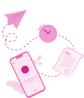 Ilustração do processo de contratação de empréstimo online com o MEU TUDO.